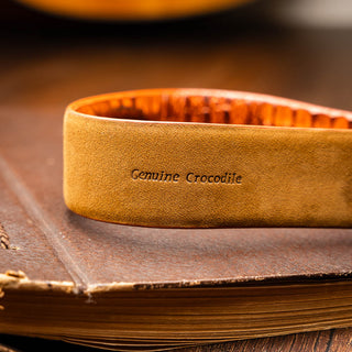 Marco Di Milano Riccardo Men's Brandy Genuine Crocodile Belts (MDMB1050)