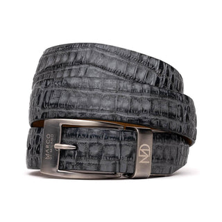 Marco Di Milano Riccardo Men's Gray Genuine Crocodile Belts (MDMB1050)
