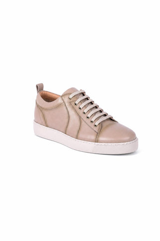 Dellamoda luxury image 02 · Corrente 7233 Leather Sneaker - Taupe