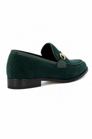 4862/4 Corduroy Fabric & Leather Loafer-Dellamoda