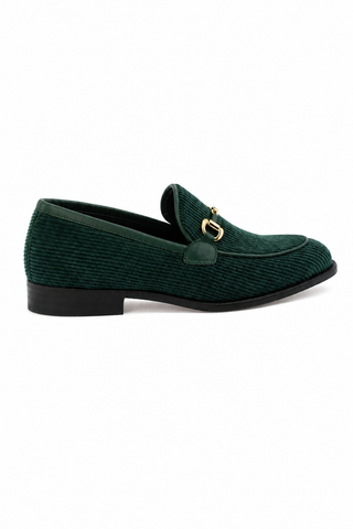 4862/4 Corduroy Fabric & Leather Loafer-Dellamoda