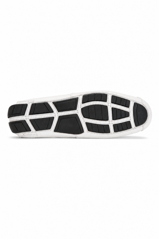 Bolonia Ostrich Driver - White-Dellamoda