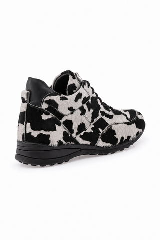 8498/4 Pony Hair & Leather Sneaker-Dellamoda