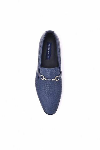 Dellamoda luxury image 05 · Corrente 5776 Suede & Leather Horse-Bit Loafer - Navy