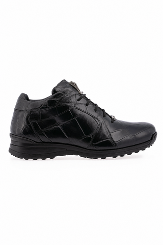 Dellamoda luxury image 01 · BLACK · 9015/1 Alligator Sneaker · BLACK