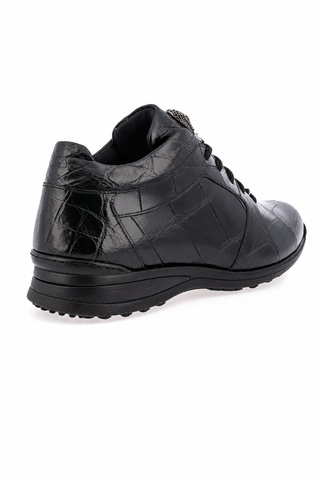 Dellamoda luxury image 03 · BLACK · 9015/1 Alligator Sneaker · BLACK