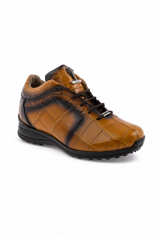 Dellamoda luxury image 02 · TOFFEE/DIRTY T. MORO · 9015/1 Alligator Sneaker · TOFFEE/DIRTY T. MORO