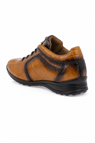 Dellamoda luxury image 03 · TOFFEE/DIRTY T. MORO · 9015/1 Alligator Sneaker · TOFFEE/DIRTY T. MORO