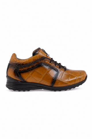 Dellamoda luxury image 04 · TOFFEE/DIRTY T. MORO · 9015/1 Alligator Sneaker · TOFFEE/DIRTY T. MORO