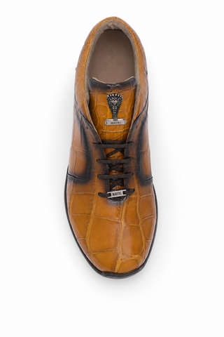 Dellamoda luxury image 05 · TOFFEE/DIRTY T. MORO · 9015/1 Alligator Sneaker · TOFFEE/DIRTY T. MORO