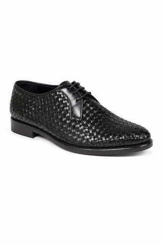 Dellamoda luxury image 02 · Corvari Skipper Woven Leather / Suede Derby