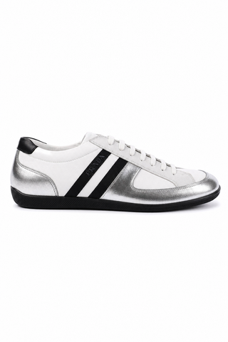 Prada Sports White/Silver/Black Sneakers 4E1806 (PRM35)-Dellamoda