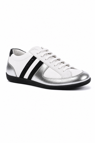 Prada Sports White/Silver/Black Sneakers 4E1806 (PRM35)-Dellamoda
