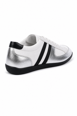 Prada Sports White/Silver/Black Sneakers 4E1806 (PRM35)-Dellamoda