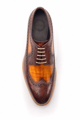 Dellamoda luxury image 05 · Ambrogio Siena Patina Wingtip Derby