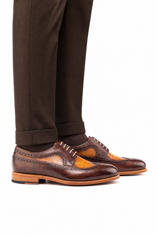Dellamoda luxury image 06 · Ambrogio Siena Patina Wingtip Derby