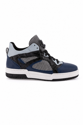 Dellamoda luxury image 01 · ROYAL BLUE/SKY LARK/BLACK/LIGHT GREY · 8452 Multi Material Sneaker · ROYAL BLUE/SKY LARK/BLACK/LIGHT GREY