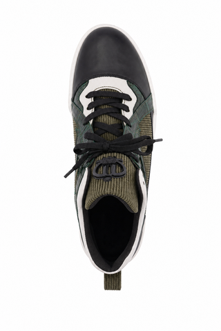 Dellamoda luxury image 05 · BLACK/ACRE/HUNTER GREEN/MONEY GREEN · 8452 Multi Material Sneaker · BLACK/ACRE/HUNTER GREEN/MONEY GREEN