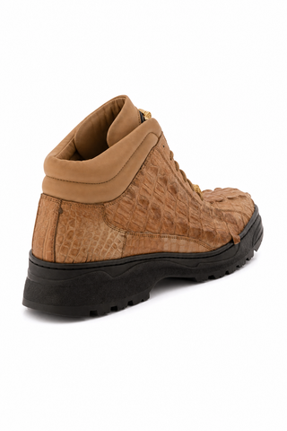9089/2 Crocodile & Leather Boot-Dellamoda