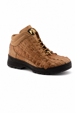 9089/2 Crocodile & Leather Boot-Dellamoda