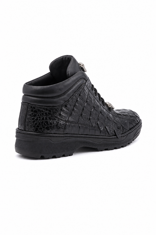 9089/2 Crocodile & Leather Boot-Dellamoda
