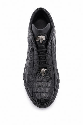 9089/2 Crocodile & Leather Boot-Dellamoda