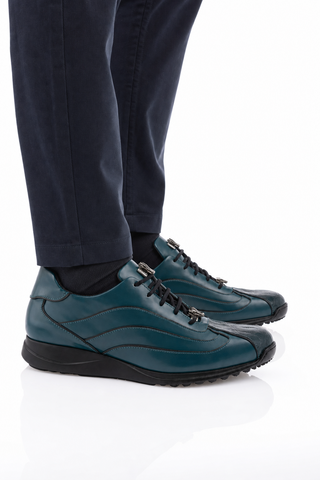 8479/1 Crocodile & Leather Sneaker-Dellamoda