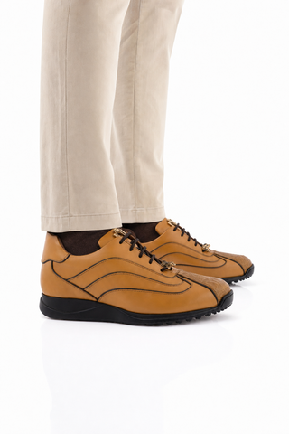 8479/1 Crocodile & Leather Sneaker-Dellamoda