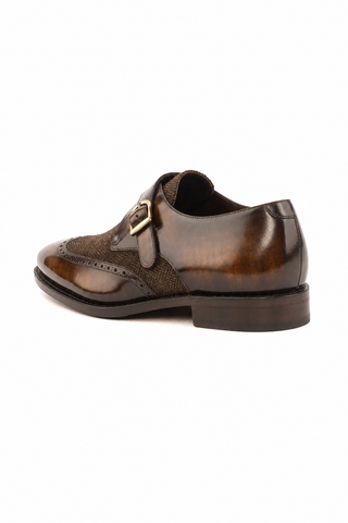 Dellamoda luxury image 03 · Ambrogio Arezzo Herringbone Monk Strap