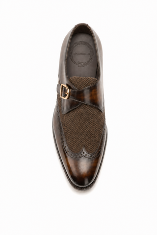 Dellamoda luxury image 05 · Ambrogio Arezzo Herringbone Monk Strap