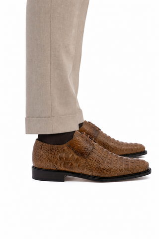 Dellamoda luxury image 06 · CARAMEL · 1085/2 Crocodile Derby · CARAMEL