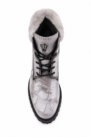 Dellamoda luxury image 05 · 3240/7 Alligator & Mink Sneaker