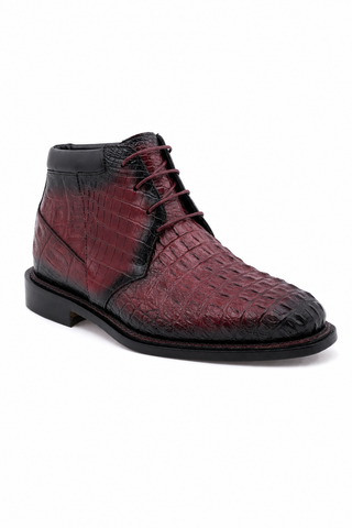 Dellamoda luxury image 02 · RUBY RED/DIRTY BLACK · 4926/1 Crocodile Boot · RUBY RED/DIRTY BLACK