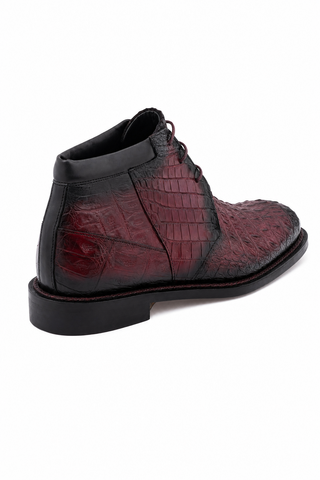 Dellamoda luxury image 03 · RUBY RED/DIRTY BLACK · 4926/1 Crocodile Boot · RUBY RED/DIRTY BLACK