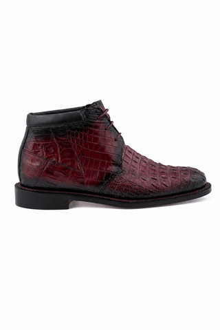 Dellamoda luxury image 04 · RUBY RED/DIRTY BLACK · 4926/1 Crocodile Boot · RUBY RED/DIRTY BLACK