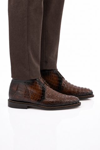 Dellamoda luxury image 06 · KANGO TABAC/DIRTY T. MORO · 4926/1 Crocodile Boot · KANGO TABAC/DIRTY T. MORO