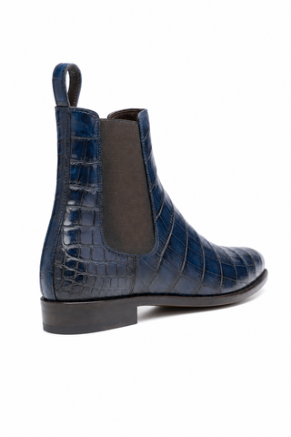 Dellamoda luxury image 03 · Ambrogio Bellagio Blue Crocodile Chelsea Boot