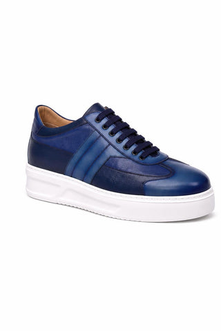 Dellamoda luxury image 02 · Corrente 5769 Leather Sneaker - Navy
