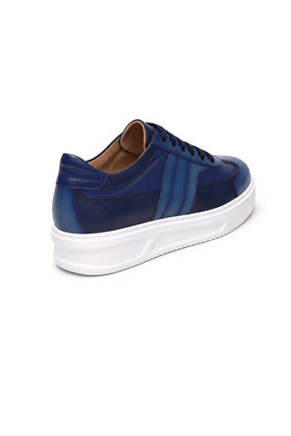 Dellamoda luxury image 03 · Corrente 5769 Leather Sneaker - Navy