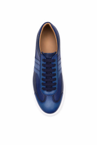 Dellamoda luxury image 05 · Corrente 5769 Leather Sneaker - Navy