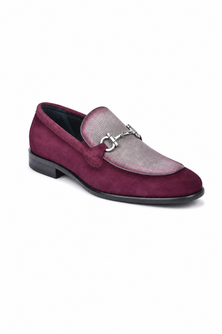 CGOS job 209 image 02 v1 · 6376S Lizard & Suede Loafer - Burgundy & Taupe · Burgundy/Taupe