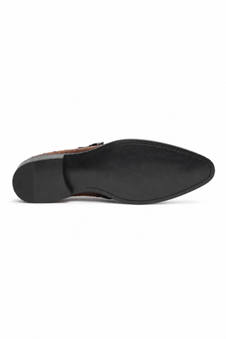 Dellamoda luxury image 04 · BROWN/BRANDY · Mezlan SX4957-SP Ostrich / Lizard Double Monk-Strap · BROWN/BRANDY