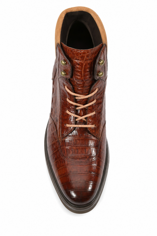 Dellamoda luxury image 05 · Mezlan RX4855F Crocodile / Suede Rugged Boots (MZ3552)