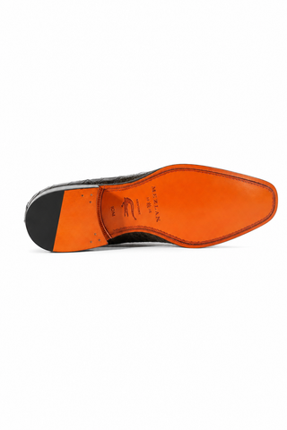 Dellamoda luxury image 04 · GRAY · Mezlan 13993-F Dublin Crocodile Cap-Toe Oxford · GRAY