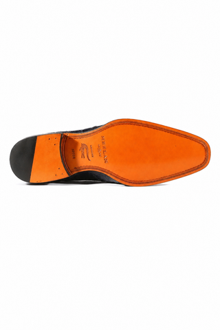 Dellamoda luxury image 04 · BLUE · Mezlan 13993-F Dublin Crocodile Cap-Toe Oxford · BLUE