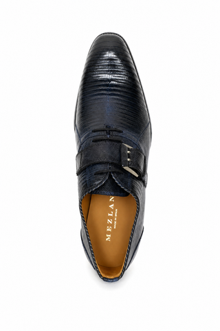 Dellamoda luxury image 05 · BLUE · Mezlan 50173-L Lizard Oxford (MZ3923) · BLUE