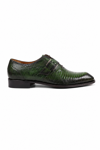 Dellamoda luxury image 01 · OLIVE · Mezlan 50173-L Lizard Oxford (MZ3923) · OLIVE