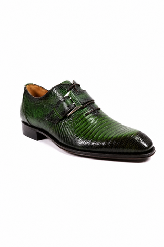Dellamoda luxury image 02 · OLIVE · Mezlan 50173-L Lizard Oxford (MZ3923) · OLIVE