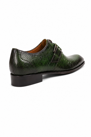 Dellamoda luxury image 03 · OLIVE · Mezlan 50173-L Lizard Oxford (MZ3923) · OLIVE