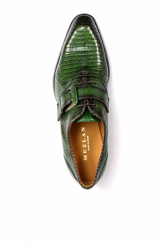 Dellamoda luxury image 05 · OLIVE · Mezlan 50173-L Lizard Oxford (MZ3923) · OLIVE